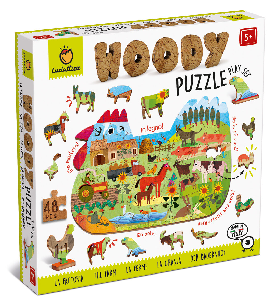 Woody Puzzel | Boerderij | Ludattica Puzzels
