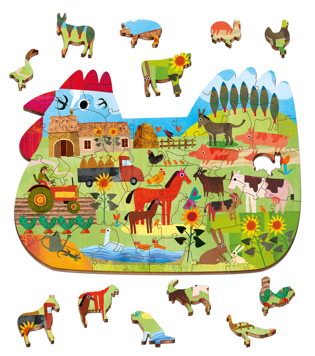 Woody Puzzel | Boerderij | Ludattica Puzzels