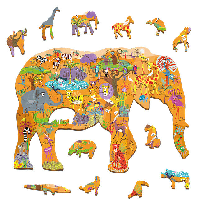 Woody Puzzel | Savanne | Ludattica Puzzels