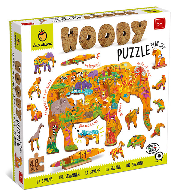 Woody Puzzel | Savanne | Ludattica Puzzels
