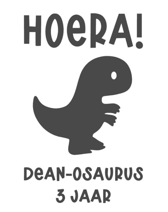 Raamsticker Dino verjaardag