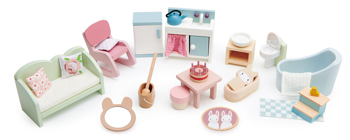 Meubelset landelijk | Poppenmeubels | Tender Leaf Toys